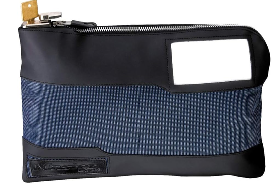 Master Lock Money Bag with Key Lock and Zipper for Cash, 11-1/2 in. Long Locking Portable Travel Money Pouch Προστατεύει τα διαβατήρια, τα πολύτιμα, 7120D, Blue