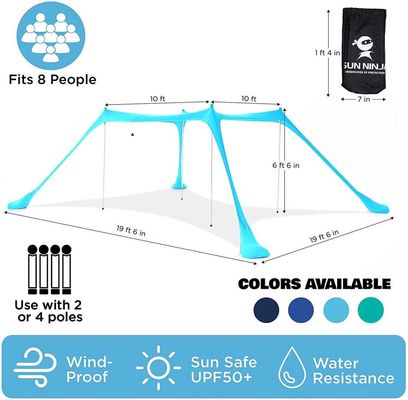 Ultraviolet Proof Beach Sun Shade Canopy 180GSM Lycra Material UPF 50+