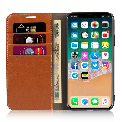 Iphone 13 τηλεφωνική περίπτωση δέρματος PU, περίπτωση πορτοφολιών δέρματος της Samsung S8