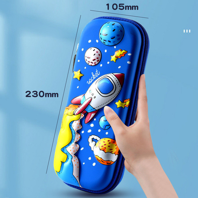 Κουτί μολύβι 3D EVA Space Pencil Box Galaxy Κουτί μολύβι αστροναύτης μολύβι Punch Blue Cartoon Κρατήρες μολύβι Μεγάλο