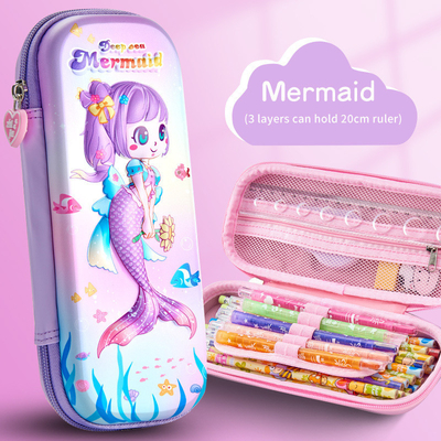 Κουτί μολύβι 3D EVA Space Pencil Box Galaxy Κουτί μολύβι αστροναύτης μολύβι Punch Blue Cartoon Κρατήρες μολύβι Μεγάλο