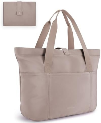 BAGSMART τσάντα Tote για γυναίκες, διπλού τύπου τσάντα Tote με φερμουάρ Μεγάλη τσάντα ώμου Πάνω χειριστήριο τσάντα για ταξίδια, εργασία