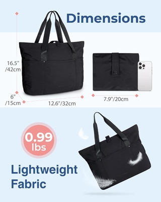 BAGSMART τσάντα Tote για γυναίκες, διπλού τύπου τσάντα Tote με φερμουάρ Μεγάλη τσάντα ώμου Πάνω χειριστήριο τσάντα για ταξίδια, εργασία