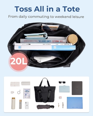 BAGSMART τσάντα Tote για γυναίκες, διπλού τύπου τσάντα Tote με φερμουάρ Μεγάλη τσάντα ώμου Πάνω χειριστήριο τσάντα για ταξίδια, εργασία