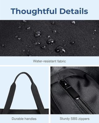 BAGSMART τσάντα Tote για γυναίκες, διπλού τύπου τσάντα Tote με φερμουάρ Μεγάλη τσάντα ώμου Πάνω χειριστήριο τσάντα για ταξίδια, εργασία