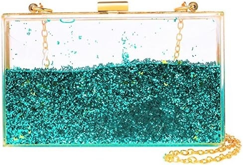 JeVenis Μαγική Διαφανής Sequins Συμπλέκτης τσάντα βραδινό τσάντα για το πάρτι χορό νύφη
