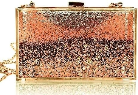 JeVenis Μαγική Διαφανής Sequins Συμπλέκτης τσάντα βραδινό τσάντα για το πάρτι χορό νύφη