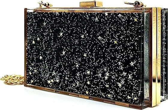 JeVenis Μαγική Διαφανής Sequins Συμπλέκτης τσάντα βραδινό τσάντα για το πάρτι χορό νύφη