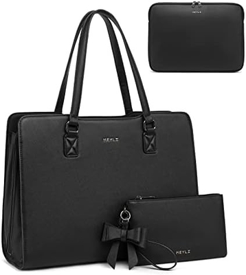 KEYLI 4PC SETS LAPTOP BAG ΓΙΑ Γυναίκες Μεγάλο δερμάτινο ΛΑΠΤΟΠ BRIEFCASE με USB φορτιστή ΠΟΡΤΗΡΙΣΜΟΣ ΠΟΛΙΤΗΡΙΣΜΟΣ ΠΟΛΙΤΗΡΙΣΜΟΣ ΠΟΛΙΤΗΡΙΣΜΟΣ