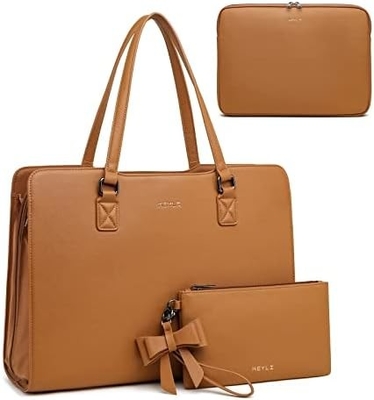 KEYLI 4PC SETS LAPTOP BAG ΓΙΑ Γυναίκες Μεγάλο δερμάτινο ΛΑΠΤΟΠ BRIEFCASE με USB φορτιστή ΠΟΡΤΗΡΙΣΜΟΣ ΠΟΛΙΤΗΡΙΣΜΟΣ ΠΟΛΙΤΗΡΙΣΜΟΣ ΠΟΛΙΤΗΡΙΣΜΟΣ
