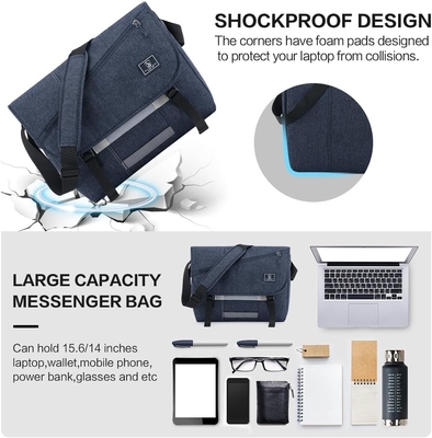 OIWAS Messenger Bag για άνδρες, 15.6 ίντσες Laptop Crossbody τσάντες γυναίκες Casual τσάντα ώμο τσάντα Κολλέγιο ταξιδιωτικό γραφείο