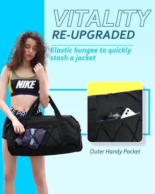 BAGSMART Gym Bag με χώρο παπουτσιών και υγρή τσέπη, ελαφριά αθλητική ταξιδιωτική τσάντα, C TO STORE SPORTS SHOES WATER