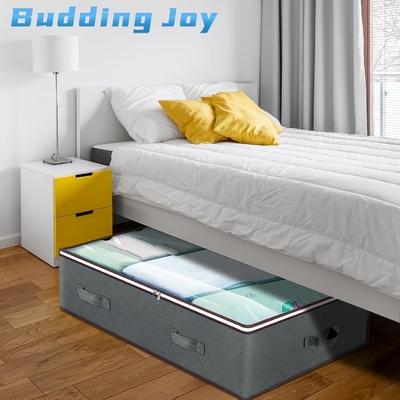 Budding Joy 90L κάτω από το κρεβάτι δοχεία αποθήκευσης, οργανωτές ντουλάπι και δοχεία αποθήκευσης, αναδιπλώσιμες κάτω από το κρεβάτι σακούλες αποθήκευσης για
