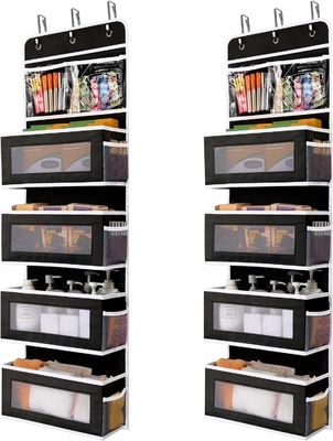 JARLINK 2 Pack 5-Rack Over Door Hanging Organizer, Δυνατό να αναδιπλωθεί τοίχωμα 4 Μεγάλη τσέπη Μεγάλη χωρητικότητα αποθήκευση με PVC