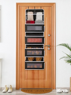JARLINK 2 Pack 5-Rack Over Door Hanging Organizer, Δυνατό να αναδιπλωθεί τοίχωμα 4 Μεγάλη τσέπη Μεγάλη χωρητικότητα αποθήκευση με PVC