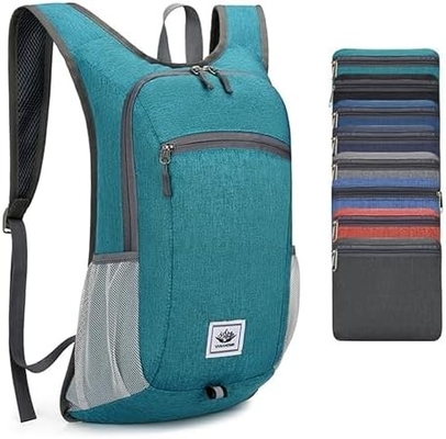 Τύλιες τσάντες για πεζοπορία 15L Ultralight Lightweight Packable Hiking Backpacks Water Resistant Folding Daypack για ταξίδια (Γκρι)