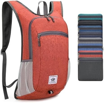 Τύλιες τσάντες για πεζοπορία 15L Ultralight Lightweight Packable Hiking Backpacks Water Resistant Folding Daypack για ταξίδια (Γκρι)