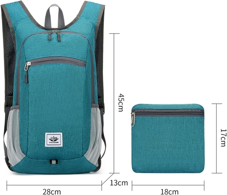 Τύλιες τσάντες για πεζοπορία 15L Ultralight Lightweight Packable Hiking Backpacks Water Resistant Folding Daypack για ταξίδια (Γκρι)