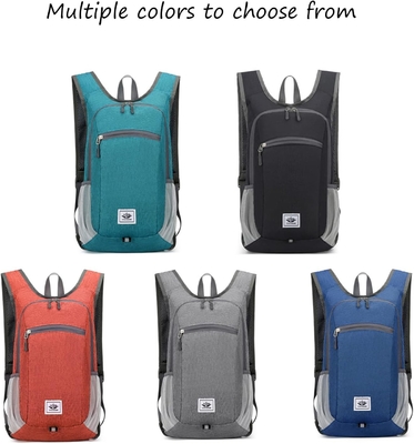 Τύλιες τσάντες για πεζοπορία 15L Ultralight Lightweight Packable Hiking Backpacks Water Resistant Folding Daypack για ταξίδια (Γκρι)