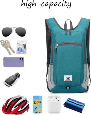 Τύλιες τσάντες για πεζοπορία 15L Ultralight Lightweight Packable Hiking Backpacks Water Resistant Folding Daypack για ταξίδια (Γκρι)