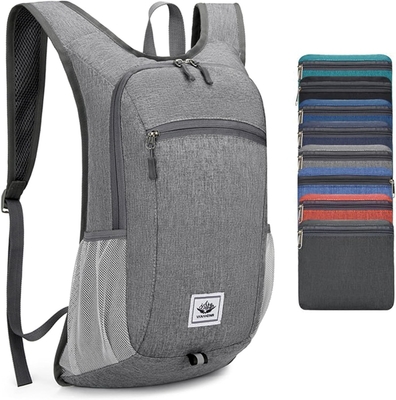 Τύλιες τσάντες για πεζοπορία 15L Ultralight Lightweight Packable Hiking Backpacks Water Resistant Folding Daypack για ταξίδια (Γκρι)