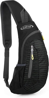 G4Free Sling Bags Άνδρες και Γυναίκες Ρεφαλάκι ώμου Μικρό Cross Body Ρεφαλάκι στήθους Sling (Μαύρο)