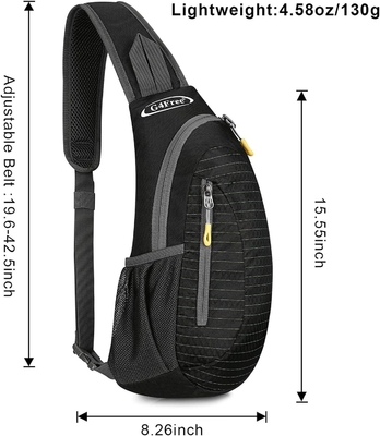G4Free Sling Bags Άνδρες και Γυναίκες Ρεφαλάκι ώμου Μικρό Cross Body Ρεφαλάκι στήθους Sling (Μαύρο)