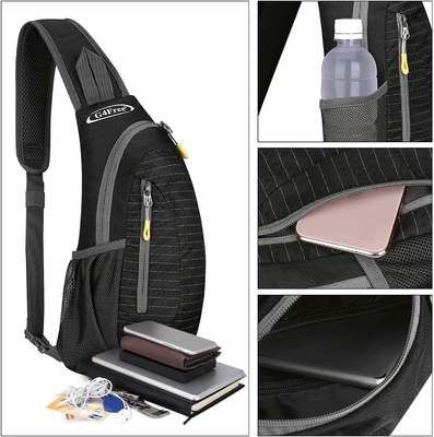 G4Free Sling Bags Άνδρες και Γυναίκες Ρεφαλάκι ώμου Μικρό Cross Body Ρεφαλάκι στήθους Sling (Μαύρο)