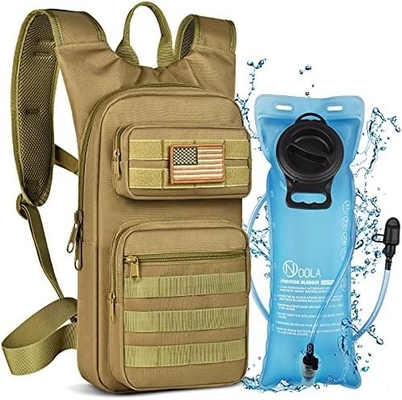 Ρυθμιστική τσάντα με νεροδόχο κύστη 3L TPU, Tactical Molle Water Backpack για άνδρες γυναίκες, Hydration Pack για πεζοπορία