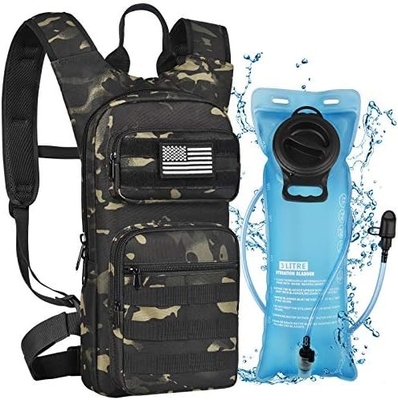 Ρυθμιστική τσάντα με νεροδόχο κύστη 3L TPU, Tactical Molle Water Backpack για άνδρες γυναίκες, Hydration Pack για πεζοπορία