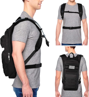 Ρυθμιστική τσάντα με νεροδόχο κύστη 3L TPU, Tactical Molle Water Backpack για άνδρες γυναίκες, Hydration Pack για πεζοπορία