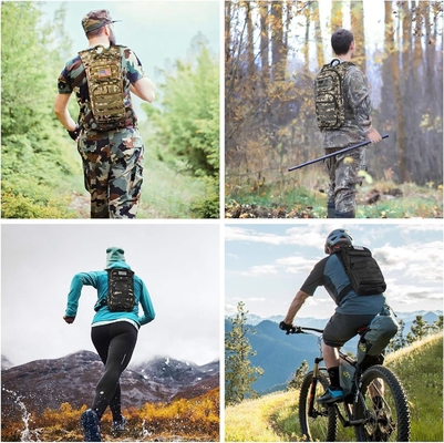 Ρυθμιστική τσάντα με νεροδόχο κύστη 3L TPU, Tactical Molle Water Backpack για άνδρες γυναίκες, Hydration Pack για πεζοπορία
