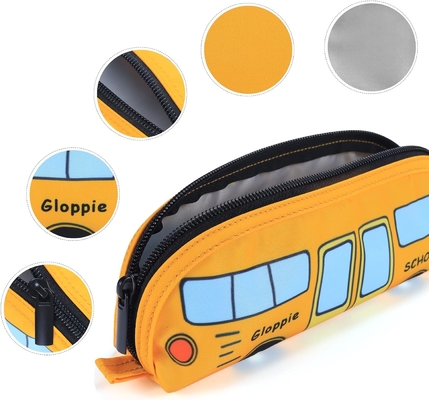 Gloppie Cute Pencil Case Kawaii Pencil Pouch Μικρό Κουτί Πένας Απλές τσάντες μολύβι με φερμουάρ Κουτί Πένας λεωφορείου,