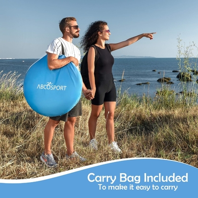 Abco Pop Up Tent για 2 άτομα - Φορητή Καμπίνα με 2 πόρτες, ανθεκτική στο νερό και προστασία από την υπεριώδη ακτινοβολία, τσάντα μεταφοράς - Sky Blue