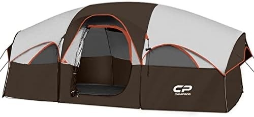 CAMPROS CP σκηνή 8 ατόμων σκηνές κατασκήνωσης ανθεκτική στις καιρικές συνθήκες οικογενειακή σκηνή 5 μεγάλα δίκτυα παράθυρα, διπλό στρώμα, διαιρεμένο