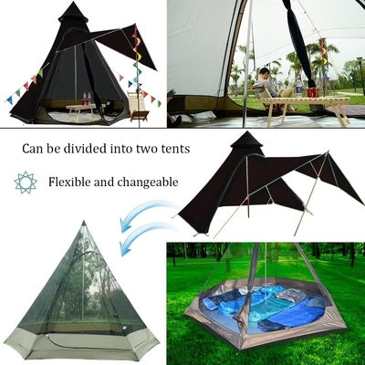 12'x10'x8'Κουπίλος Καμπινγκ Τέντα 5-6 άτομα 4 εποχή Διπλά στρώματα Ανερόστεγοι Αντι-UV Ανεμοστεγείς Τέντες Οικογενειακή υπαίθρια κατασκήνωση