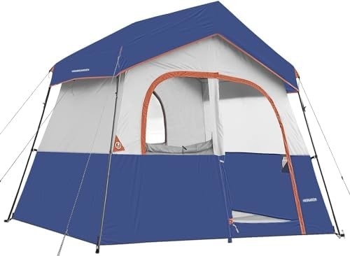 HIKERGARDEN 6 Προσωπική σκηνή κατασκήνωσης - Φορητή εύκολη εγκατάσταση οικογενειακή σκηνή για κατασκήνωση, άνετο αδιάβροχο ύφασμα Καμπίνα σκηνή εξωτερικά