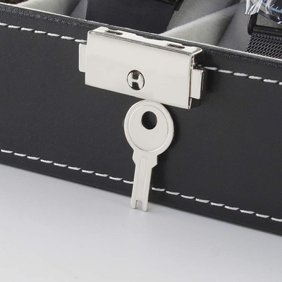 NEX 6 Slots Watch Box Οργανωτής για άνδρες, Μαύρο ρολόι Κρατητής Στάβλος Εμφάνιση Κουτί Αποθήκευσης