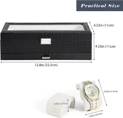 ProCase Watch Box Οργανωτής για άνδρες, 6 Slot Watch Display Case με συρτάρι, Ημέρα του Πατέρα δώρο ανδρών Watch Holder Watch
