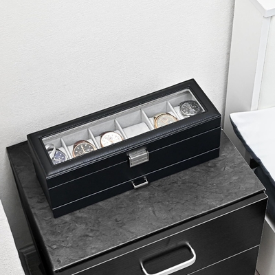 ProCase Watch Box Οργανωτής για άνδρες, 6 Slot Watch Display Case με συρτάρι, Ημέρα του Πατέρα δώρο ανδρών Watch Holder Watch