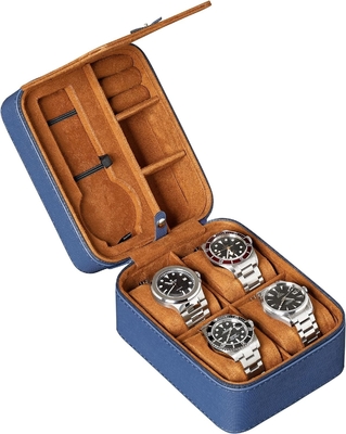 ROTHWELL 5 Watch Ταξιδιωτική Κουτί Αποθήκευση Οργανωτής για 5 ρολόγια