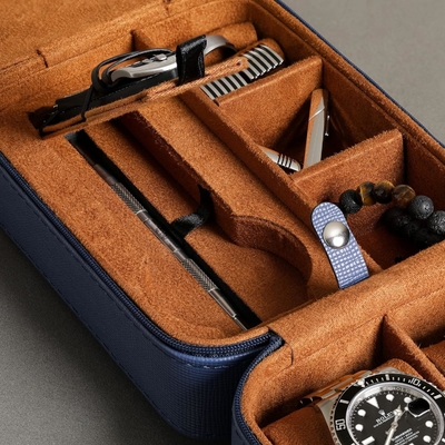 ROTHWELL 5 Watch Ταξιδιωτική Κουτί Αποθήκευση Οργανωτής για 5 ρολόγια