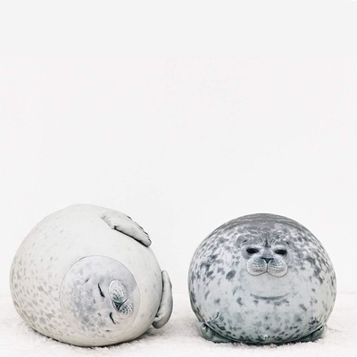 MerryXD Chubby Blob Seal μαξιλάρι, γεμάτο βαμβάκι Plush Animal Toy Cute Ocean Medium ((17.6 ίντσες)