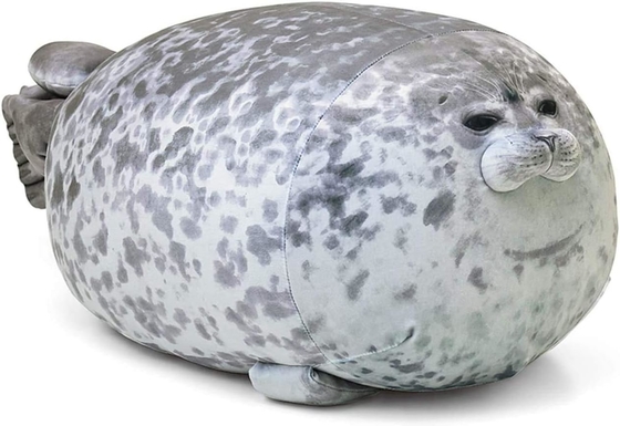MerryXD Chubby Blob Seal μαξιλάρι, γεμάτο βαμβάκι Plush Animal Toy Cute Ocean Medium ((17.6 ίντσες)