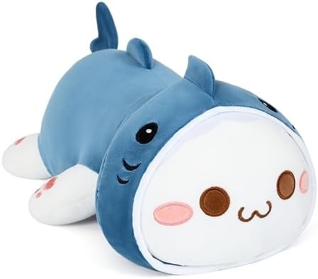 Onsoyours Cute Kitten Plush Toy 25.5 &quot;Εμπλουτισμένο ζώο κατοικίδιο Kitty Soft Anime Cat Μεγάλο Plush μαξιλάρι για παιδιά (Λευκό Α, 25.5