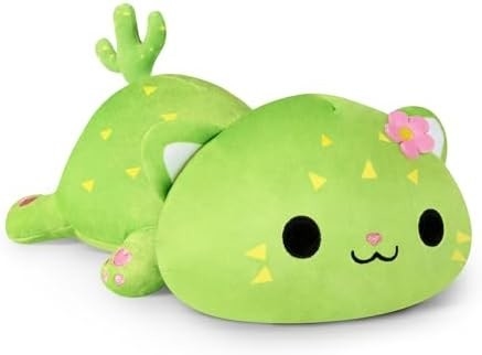 Onsoyours Cute Kitten Plush Toy 25.5 &quot;Εμπλουτισμένο ζώο κατοικίδιο Kitty Soft Anime Cat Μεγάλο Plush μαξιλάρι για παιδιά (Λευκό Α, 25.5