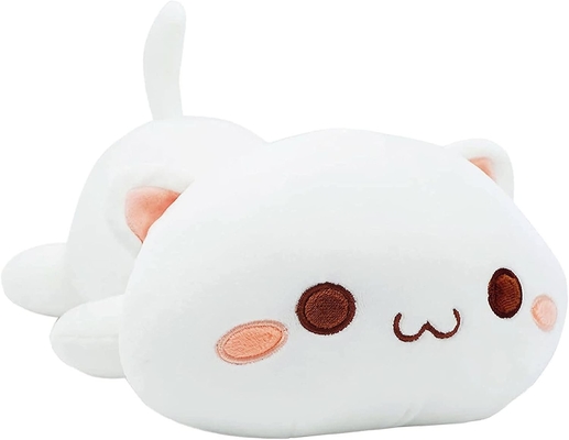 Onsoyours Cute Kitten Plush Toy 25.5 &quot;Εμπλουτισμένο ζώο κατοικίδιο Kitty Soft Anime Cat Μεγάλο Plush μαξιλάρι για παιδιά (Λευκό Α, 25.5