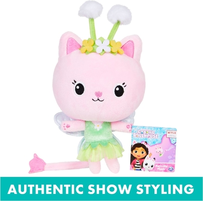 Gabby's Dollhouse, 7 ιντσών Kitty Fairy Purr-ific Plush Toy, Παιδικά Παιχνίδια για ηλικίες 3 ετών και άνω