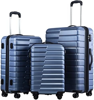 Βαλίτσα PC ABS TSA αποσκευές 3 κομμάτια Set Lock Spinner Carry on (Teal μπλε)