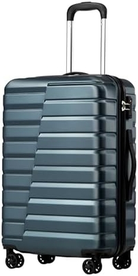 Βαλίτσα PC ABS TSA αποσκευές 3 κομμάτια Set Lock Spinner Carry on (Teal μπλε)